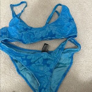 Floral Blue Bikini Set